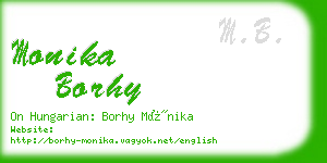 monika borhy business card